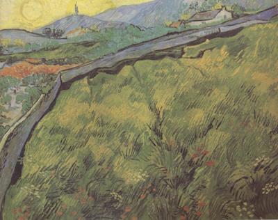 Vincent Van Gogh Field of Spring Wheat at Sunrise (nn04) oil painting image
